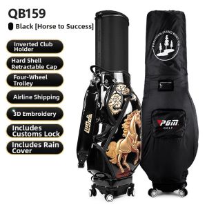 PGM | Rigid Durable Travel Golf Bag Expandable Wheeled