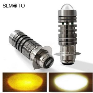 หลอดไฟหน้า LED มอเตอร์ไซค์ รุ่นใหม่ สีขาว/สีเหลือง ใส่ได้กับมอเตอร์ไซค์AC/DCได้ทุกรุ่น ราคาต่อ