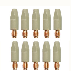 2/5PCS MIG 24KD Welding Contact Tips new coating protect 28mm M6 Gas Nozzle Tip 0.8/1.0/1.2mm MIG Welding Torche Welding Tool Parts