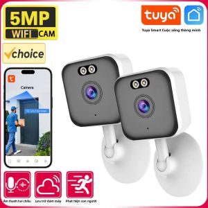 Camera Giám Sát Ngoài Trời Wifi IP TUYA 5MP Tầm Nhìn Ban Đêm Màu Sắc Mini An Ninh Gia Đình Camera Giám Sát Trẻ Em Hỗ Trợ Thẻ Nhớ TF 128G