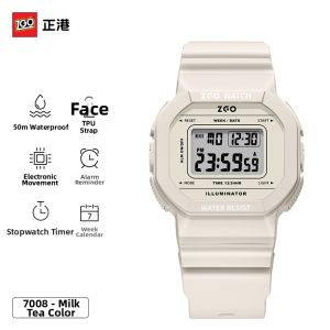 Tide color | Night Glow Waterproof Womens Square E-Watch