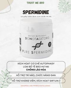 Spermidine 8mg. DoNotAge. Chống lão hóa tái tạo mô hỗ trợ chức năng gan trí nhớ trí não