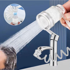 Kitchen Sink Sprayer Faucet Extension with Stretchable Hose Splash Proof Multi Directional Rotation Faucet Sprayer Attachment