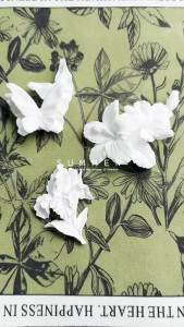 Photography props butterfly hibiscus iris plaster statue desktop small ornament mini plaster photography decoration