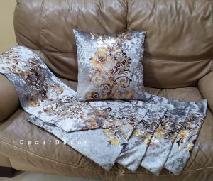 Sarung Bantal Sofa Kursi Turki Impor Beludru Velvet Ukuran 45x45 50x50 cm Ivory Mewah