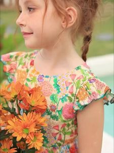PPTOWN | Unique Pretty Princess Style Fashionable Printed Girds Dress