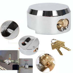 Hidden detachable padlock heavy-duty solid steel chrome plated trailer door lock