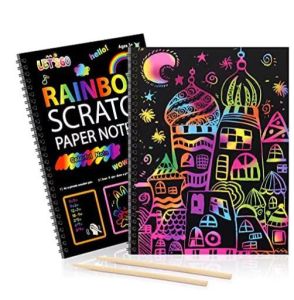Childrens DIY Drawing Toys 16*23cm Magic Scratch Art Crafts Scraping Paintings Paper Childrens Scratching Paper Kids Gifts