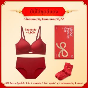 MiiOW | ชุดชั้นในสตรีสีแดง MiiOW Cat Lady Wedding Underwear ชุดชั้นในไร้ตะเข็บ ชุดชั้นในวันเกิด ชุดชั้นในเซ็กซี่ ชุดชั้นในวัยรุ่น ชุดชั้นในฤดูใบไม้ร่วง
