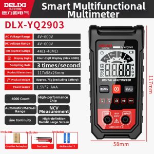 DELIXI Electric | Automatic High Precision Measurement Smart Burn Protection Multifunction Phase Sequence Detection Digital Multimeter