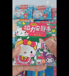 SG Stock Cartoon Magnetic Quiet Book Busy Book With Sanrio Melody Kuromi Sticker Book Childrens Day Gift