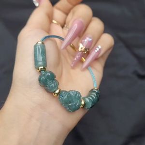 Vòng cáp lu thống ngũ điếu hồ ly tỳ hưu Lam Ngọkc - Phong Thủy TUDO