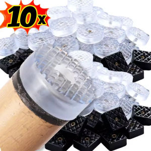 10Pcs Soft Transparent Non-slip Pads Chair Table Feet Leg Bottom Pads Furniture Sofa Stool Foot Covers Floor Protectors