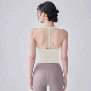 SKINOFSKIN | Halter Sports Bra Top with Padded Anti-shake for Yoga Pilates
