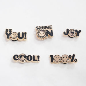 High-End Metal Shoe Buckle Accessories Hole Shoes Letter Sweet Girl Expression Flower Shoe Accessories for All Shoes