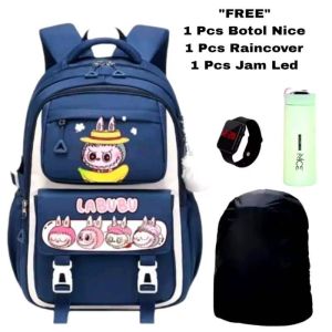 Tas sekolah anak perempuan LABUBU tas sekolah anak remaja SD SMP tas ransel