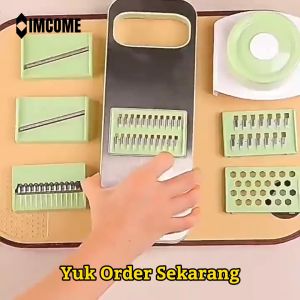 IMCOME Parutan Serbaguna Peralatan Masak Pengiris Kentang Singkong Wortel Bawang Dan Sayur Multifungsi 6 IN 1 Gen 1