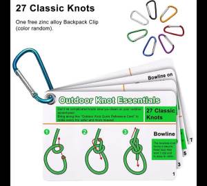 Fishing Knot Guide Card Containing 12 Of The Most Practical Fishing Knots With Storage Buckle Durable PVC Card