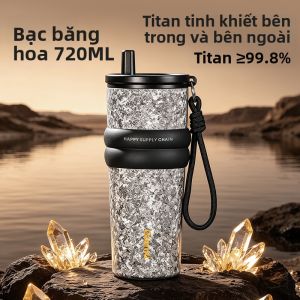 GIANXI | Cốc Cách Nhiệt Titanium Dây Cỏ Lớn