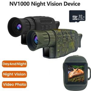 NV1000 Night Vision Monocular Infrared Night Vision Camera 9 Languages 5X Digital Zoom 200M Full Dark Viewing Distance for Hunt
