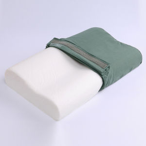 Gối Cao Su Thiên Nhiên Chống Cháy Cho Nam Gối Hỗ Trợ Cổ Đa Năng Cho Ký Túc Xá Sinh Viên Gối Lót Cotton Polyester Hình Sóng