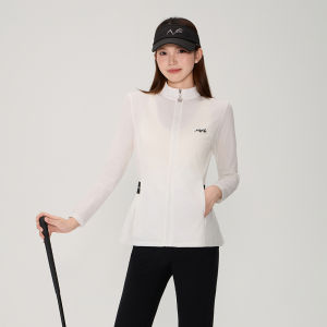 ด้วยแขนยาวเสื้อผ้าผู้หญิงสไตล์กอล์ฟใหม่สำหรับฤดูหนาวและฤดูใบไม้ร่วงคอปกตั้งปิดซิปการออกแบบให้เข้ารูปเอวทันสมัยมีสไตล์พอดีกับและสะดวกสบายคุณภาพสูงกลางแจ้งลำลองกางเกงสไตล์กีฬา