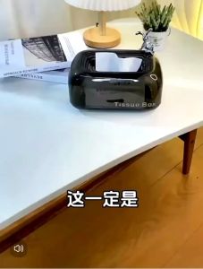 Light luxury rabbit tissue box textured tissue box living room tissue box napkin box sunken tissue box toilet paper