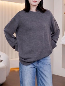 QINGNAER | Oversized Minimalist Cable Knit Sweater