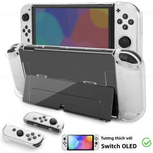 Ốp Bảo Vệ TPU Mềm Trong Suốt Cho Máy Chơi Game Nintendo Switch OLED Vỏ Bảo Vệ Tách Rời Phụ Kiện