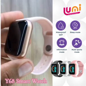 Smartwatch Y68 Sport Tahan Air Bluetooth Smart Watch Pelacak Kebugaran Gelang Pedometer Heart Rate