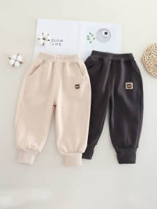 Boys Sports Pants Spring Autumn Casual Patchwork Trousers Fashionable Outerwear Sweatpants Elastic Waist Kids Clothing