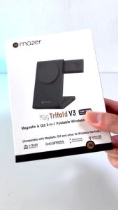 Mazer 3-in-1 Foldable/Desk Magnetic and Qi Wireless Charging Stand
