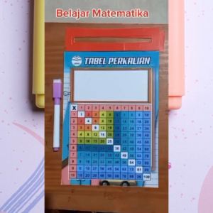 ORINAEDUKIDS Tabel Perkalian Phytagoras Disertai Halaman Latihan Free Spidol dan Pouch Belajar Matematika Anak Anak Mainan Edukasi