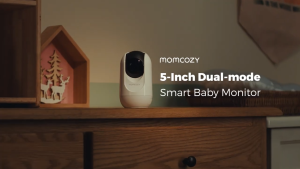 Momcozy Smart WiFi Baby Monitor with  2 Camera and Audio 5" 1080P Screen with Wall Mount Motion & Cry Detection Safe Fence Clear Night Vision 5000mAh Battery 2-Way Talk Photo & Video Recording กล้องดูลูก เบบี้มอนิเตอร์