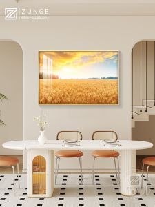 Wheat Field Wheat Meal Decorative Painting Harvest Dining Room Mural Modern Minimalist Pastoral Style Horizontal Version Living Room Wall Painting