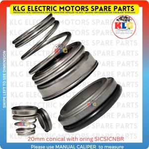 Mechanical seal 20mm conical spring with oring silicon carbide | Lucky pro 3hp MHF