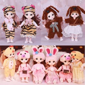 UUMIR แฟชั่น อุปกรณ์ สำหรับob11 gsc ชุดตุ๊กตาที่สวยงาม เสื้อผ้าตุ๊กตา ชุดตุ๊กตาสัตว์ 16~17cmชุดตุ๊กตา