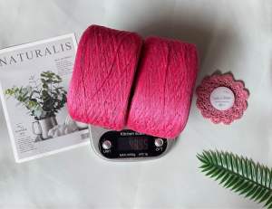 Yarn - Sợi Lụa 100% - Silk hoa phẩy trên thân sợi | Sợi chập ~ 0.8mm) | Sợi mền bóng nhẹ và mát dùng đan móc mùa hè