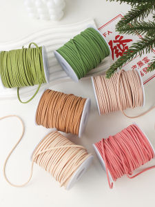 Korean Velvet Handmade DIY Braided Hair Leather Rope Suede Belt Silk Ribbons Colored Ribbons Flower Packaging Material Bouquet Ribbon Ribbon