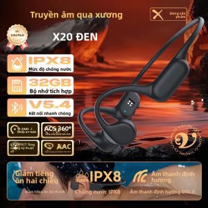 Tai Nghe Không Dây Dẫn Xương Bluetooth 5.4 Chống Nước IPX8 Tích Hợp Máy Nghe Nhạc MP3 32GB Âm Thanh HIFI Dành Cho Bơi Lội Và Thể Thao