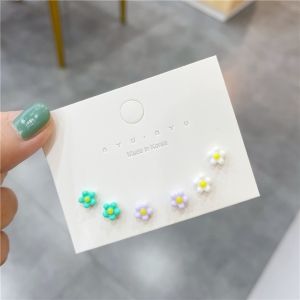 Bông tai hoa nhỏ phong cách hàng hàn xinh xắn - Bộ 03 bông tai