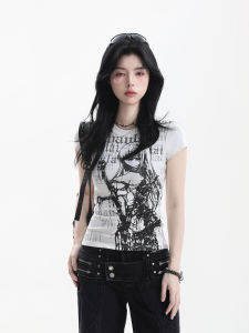 zuocisankon | Slim Fit Summer Goth Style T-Shirt