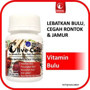 Olive Care Vitamin Kucing BULU  Bulu Panjang Lebat Bulu  Warna Bulu Cegah Jamur dan Bulu Rontok