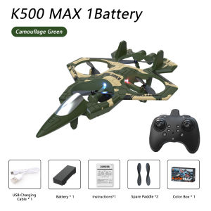 K500MAX Electric 4CH Remote Control Fighter 2.4G ED Lighting 360° Roll Throw Fly Fixed Attitude Hover RC Plane Aircraft