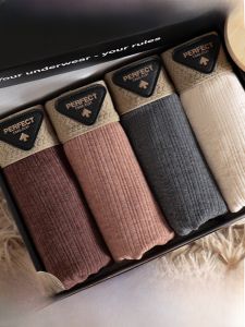 JIAZINI | Mens Cotton Boxer Briefs Antibacterial Comfort Waist Briefs Mid Waist Flat Angle Underwear Youth Suitable Pure Color 4 Pack