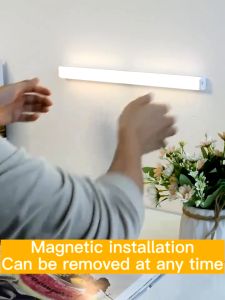 【Eye Cat】Motion Sensor LED Lights Rechargeable Magnetic Cabinet Light Indoor 3 Kinds Lighting Adjustment Sensor Light Motion Detector Night Lights 10CM 20CM 30CM 50CM Automatic Light For Room,Christmas gift lights