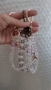 พวงกุญแจคริสตัลมงคล สายคล้องมือถือ สายคล้องกระเป๋านำโชค ของขวัญปีใหม่