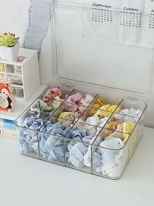 Storage Box Organizer Scrunchies  Hair Rope Band Hair Clip Claw Pin Ties Ribbon divider Kotak Simpan Getah Ramput发圈收纳盒子