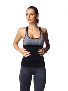 Waist Trainer Double Strap Zipper Waist Shaper Korset Melahirkan Stagen Resleting Pelangsing Perut Buncit Pembakar Lemak Pria & Wanita