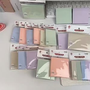 (GN05) SET 100 TỜ GIẤY NOTE GHI CHÚ MÀU PASTEL CÓ KEO DÁN (VUÔNG CHỮ NHẬT)